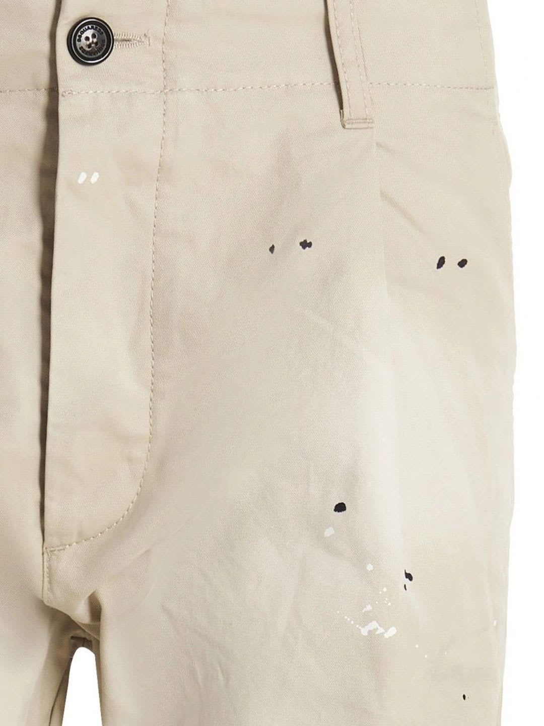 Dsquared2 Beige Tapered Chino Pants - back view