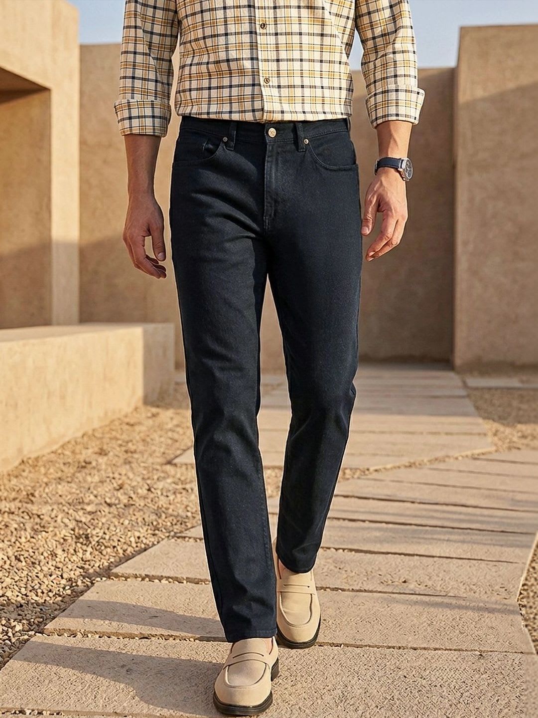 Thomas Scott Men Smart Straight Fit Trousers - default view