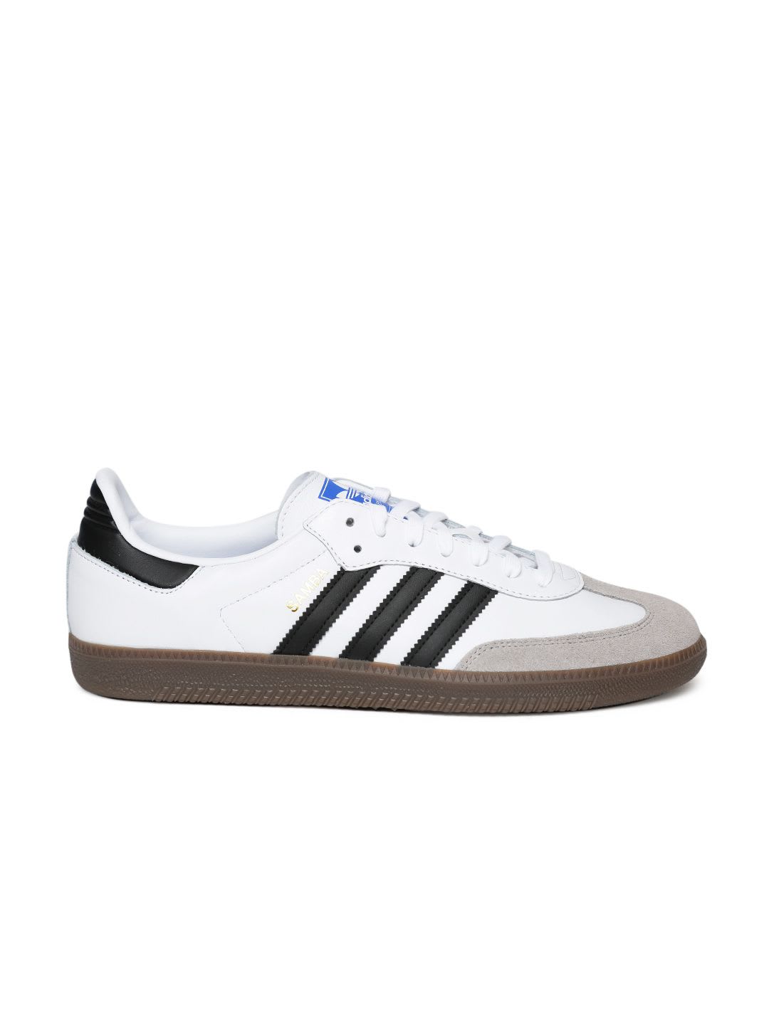 ADIDAS Originals Men White Samba Og Lace-Ups Sneakers - back view