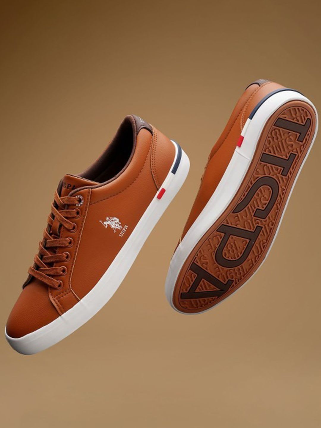 U.S. Polo Assn. Men Solid Regular Sneakers - default view