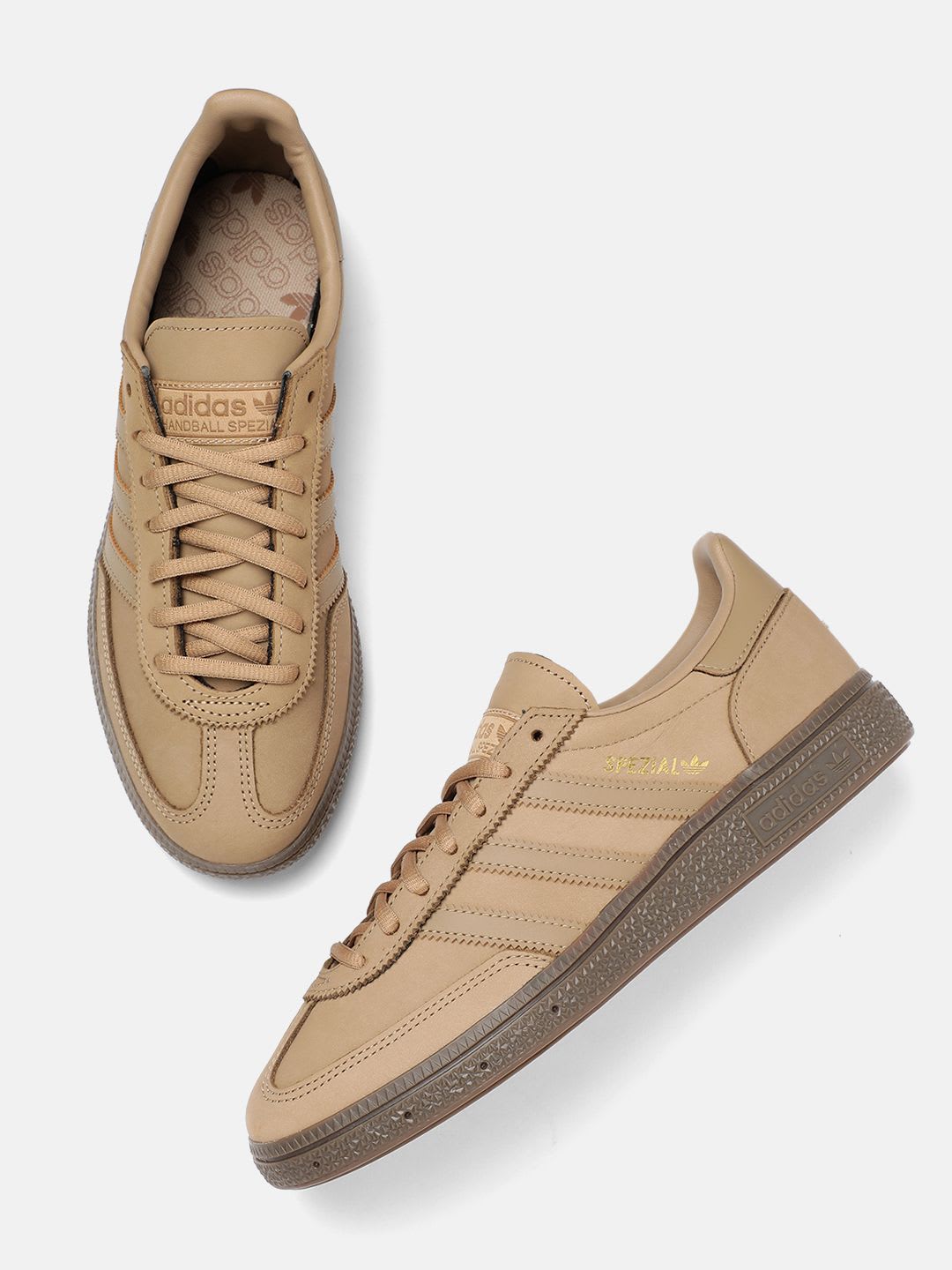 ADIDAS Originals Men Leather Textured Handball Spezial Sneakers - default view