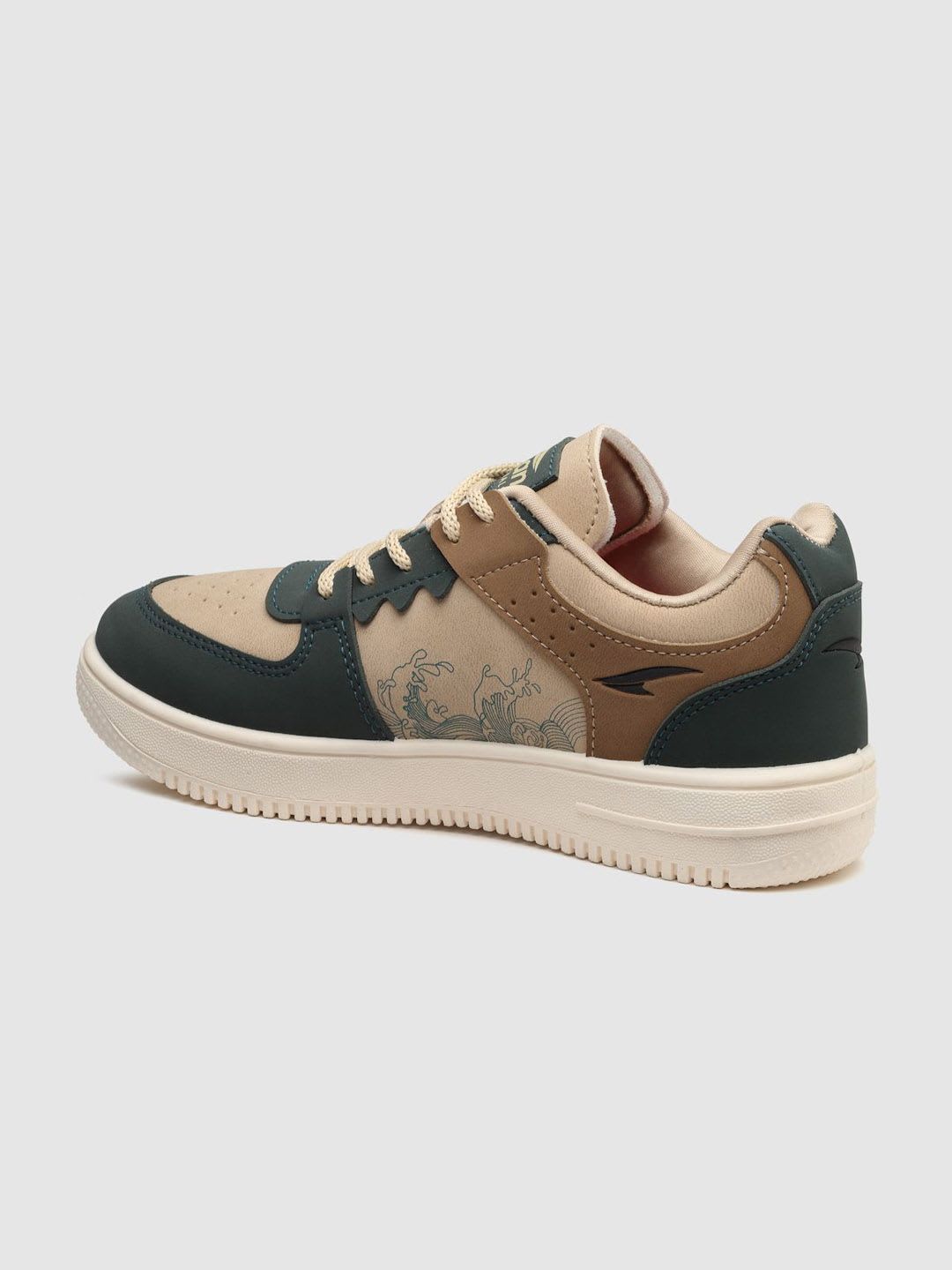 ASIAN Men Colourblocked Round Toe Sneakers - back view