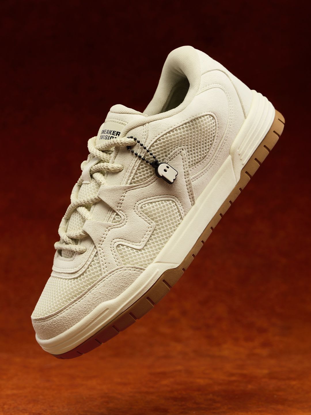 The Souled Store Men Solid Off White Low Top Sneakers - default view