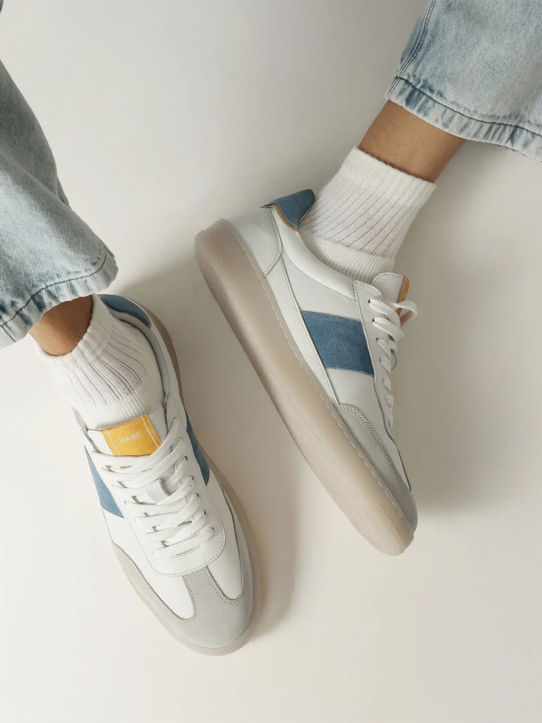 RARE RABBIT SIRIUS Men Round Toe Striped Sneakers - default view