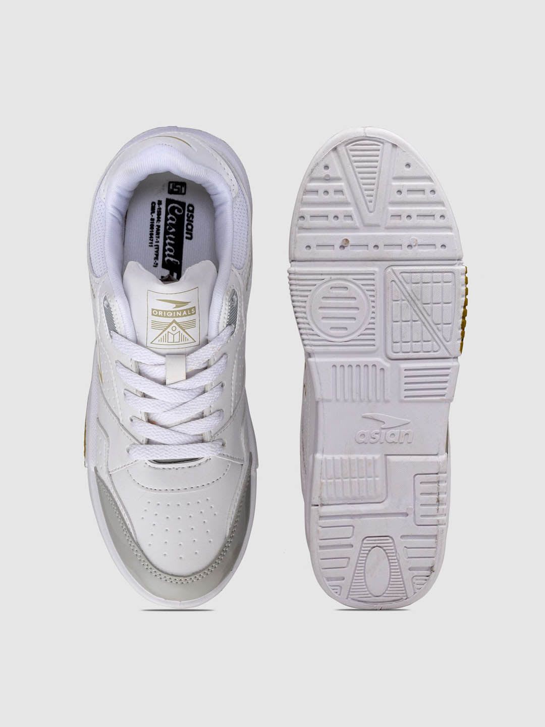 ASIAN Men Colourblocked Lace-Ups Round Toe Sneakers - left view