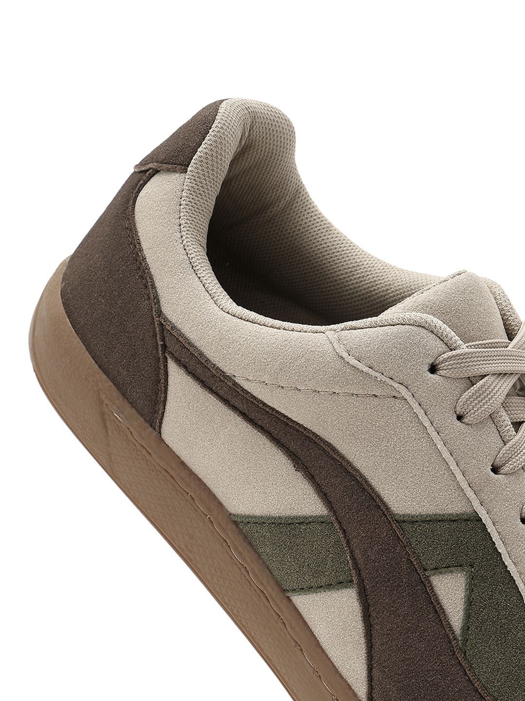 Bewakoof Men Brown Rippers Sienna Color Block Low-Top Sneakers - left view