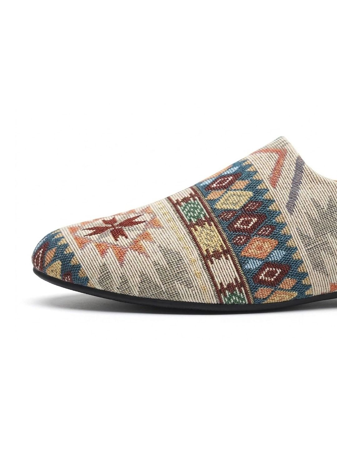 blue pop Men Printed Mules - bottom view