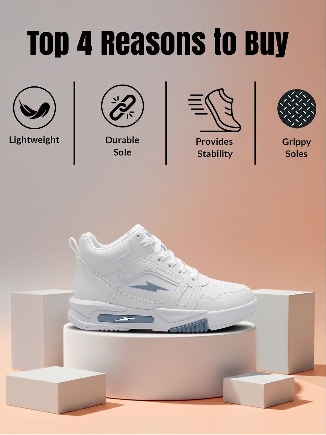Bruton Men Sneakers - back view