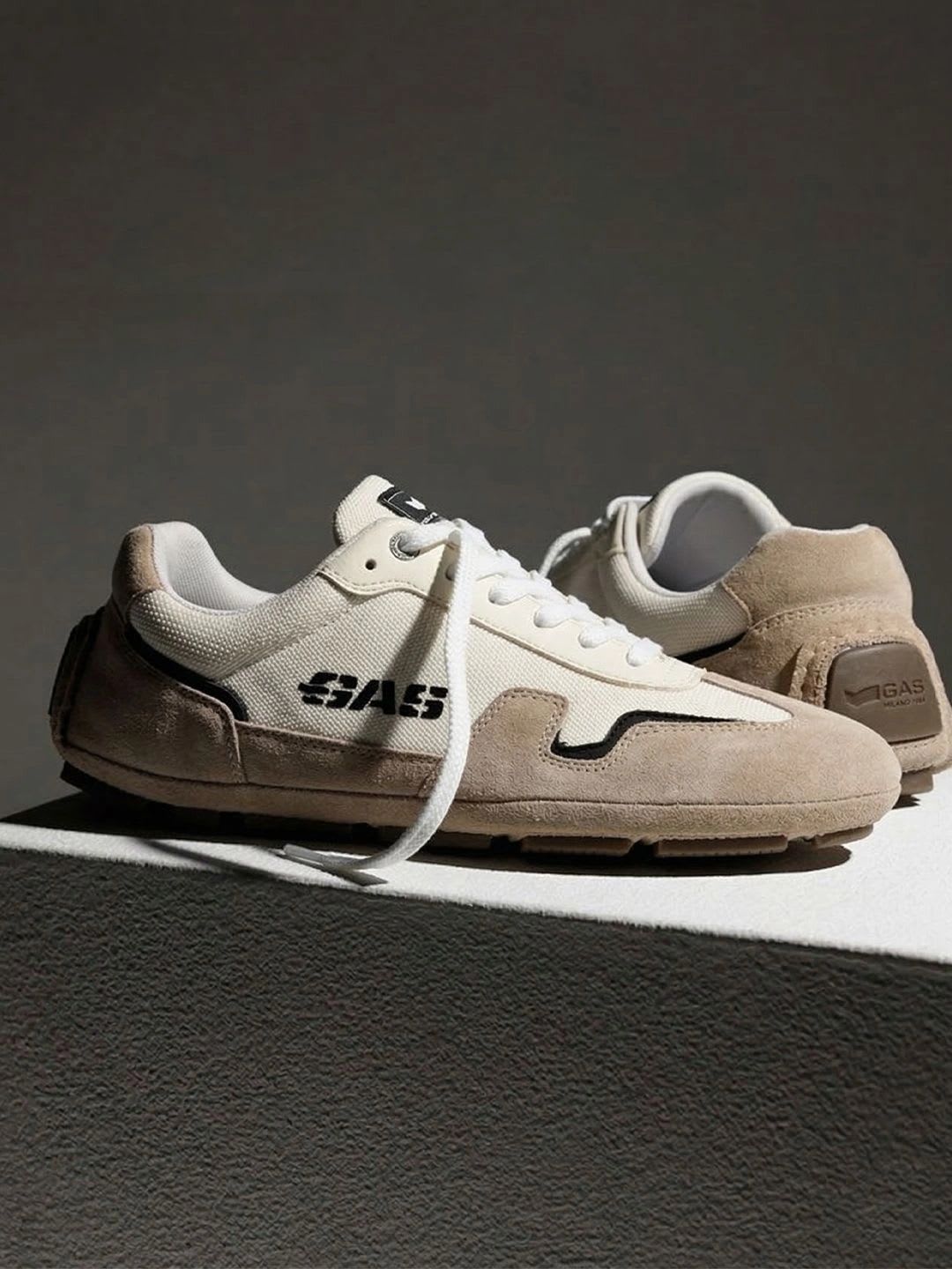 GAS Men White Beige Fortezza Casual Sneaker - default view