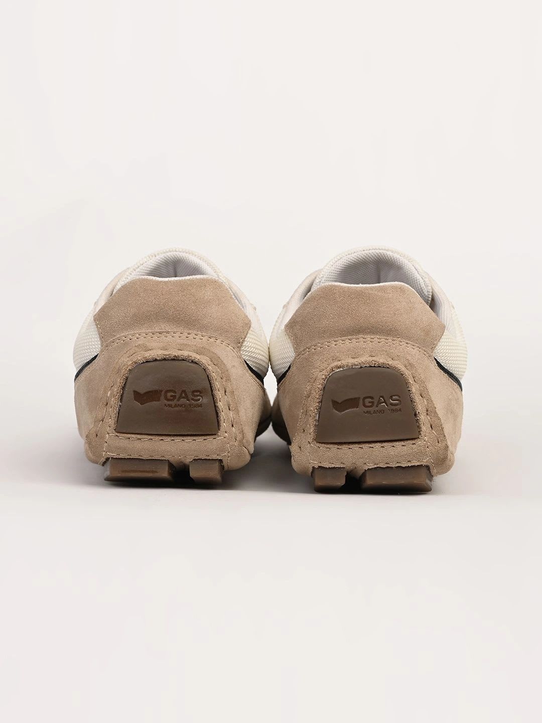 GAS Men White Beige Fortezza Casual Sneaker - left view