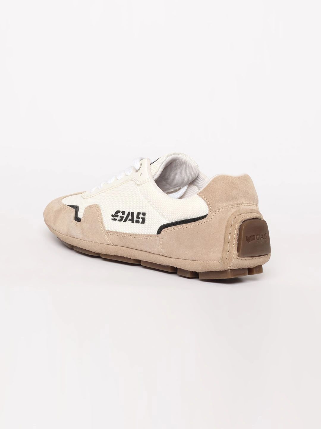 GAS Men White Beige Fortezza Casual Sneaker - right view
