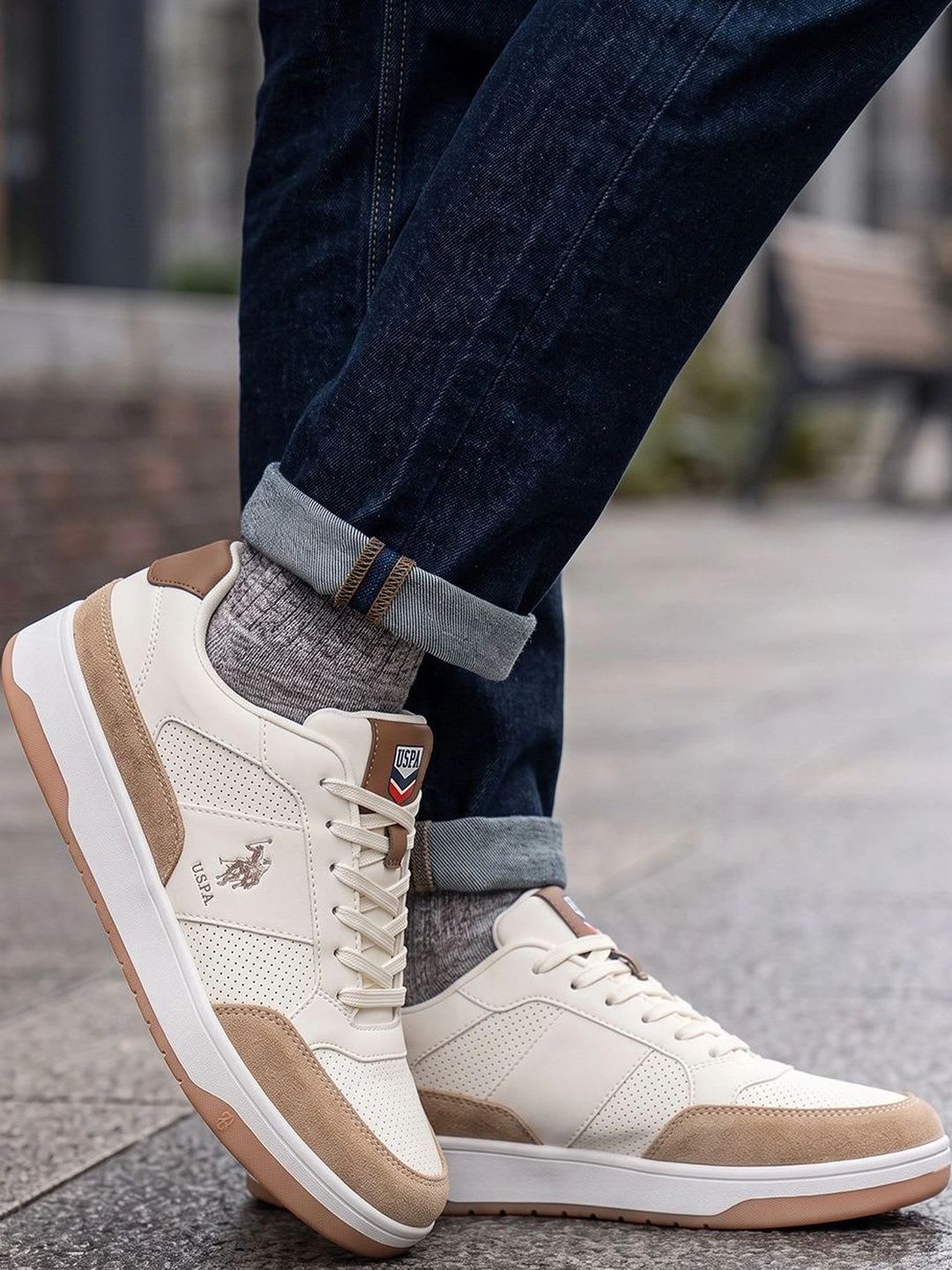 U.S. Polo Assn. Men SIMON 2.0 Beige All Day Sneakers - default view