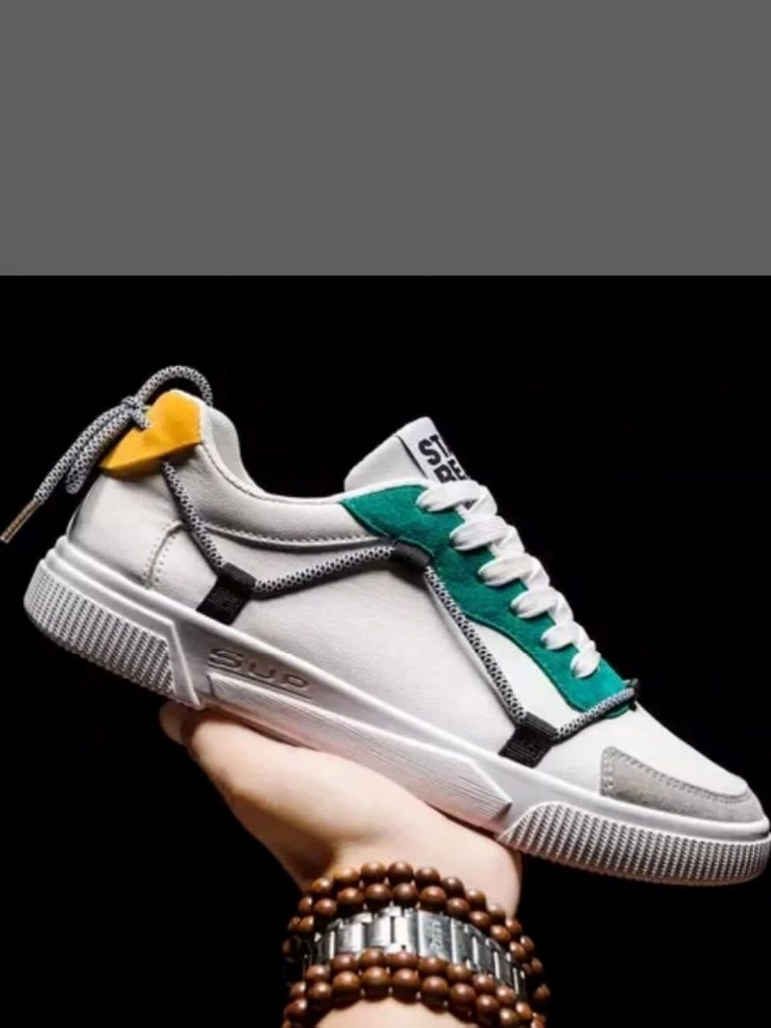 RAVDI Men Colourblocked Sneakers - back view