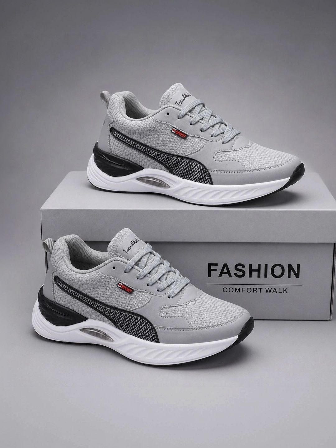 JOOTA VALA Men Textured PU Sneakers - back view
