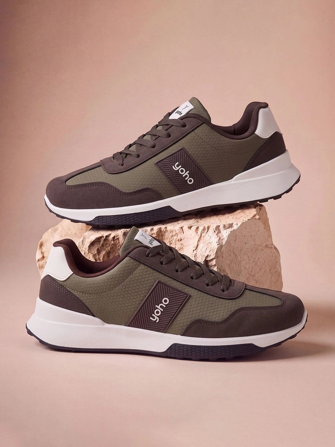 yoho Men Colourblocked PU Sneakers - left view