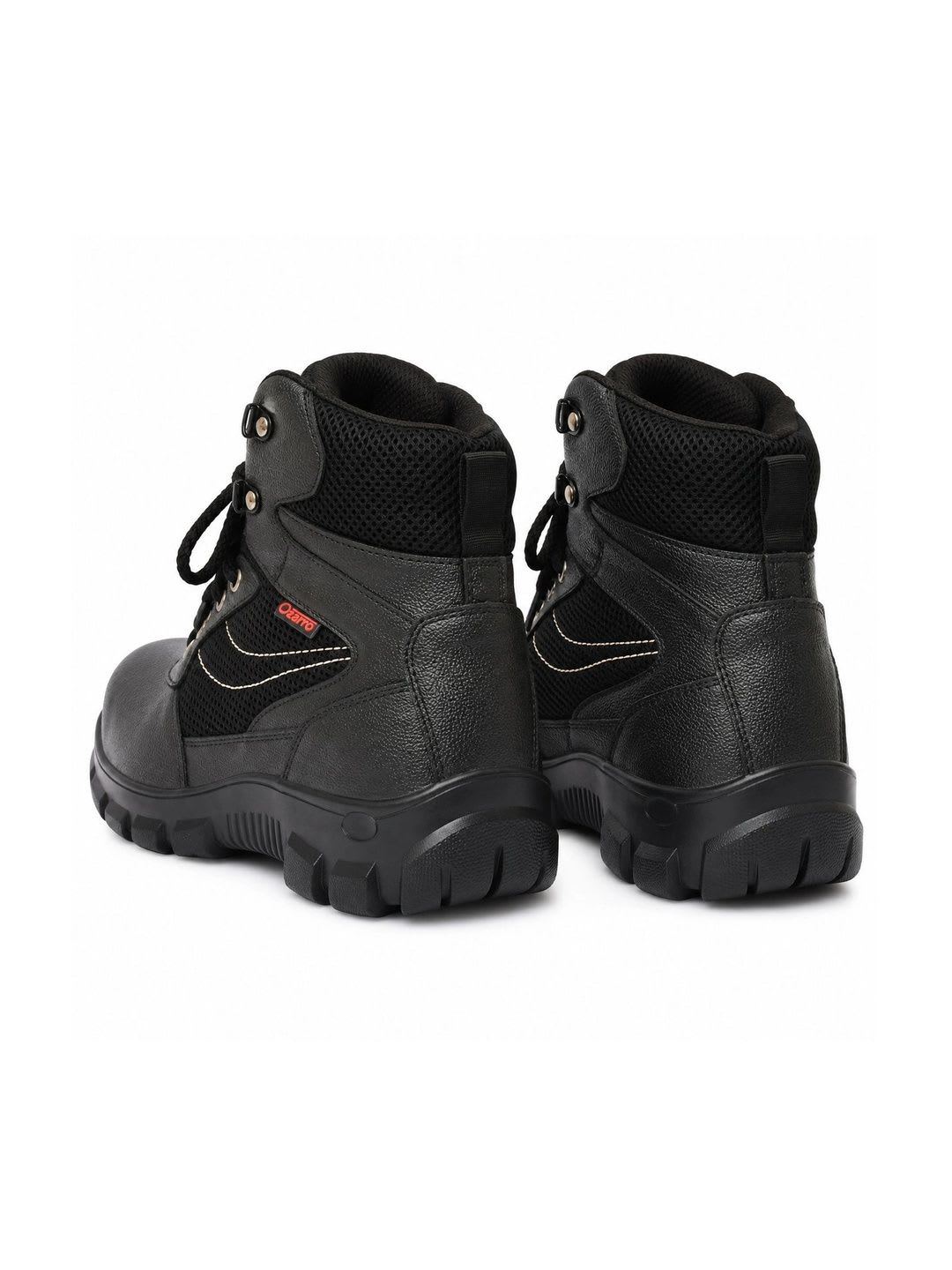 Ozarro Men Textured Leather High-Top Trekking Shoes - right view