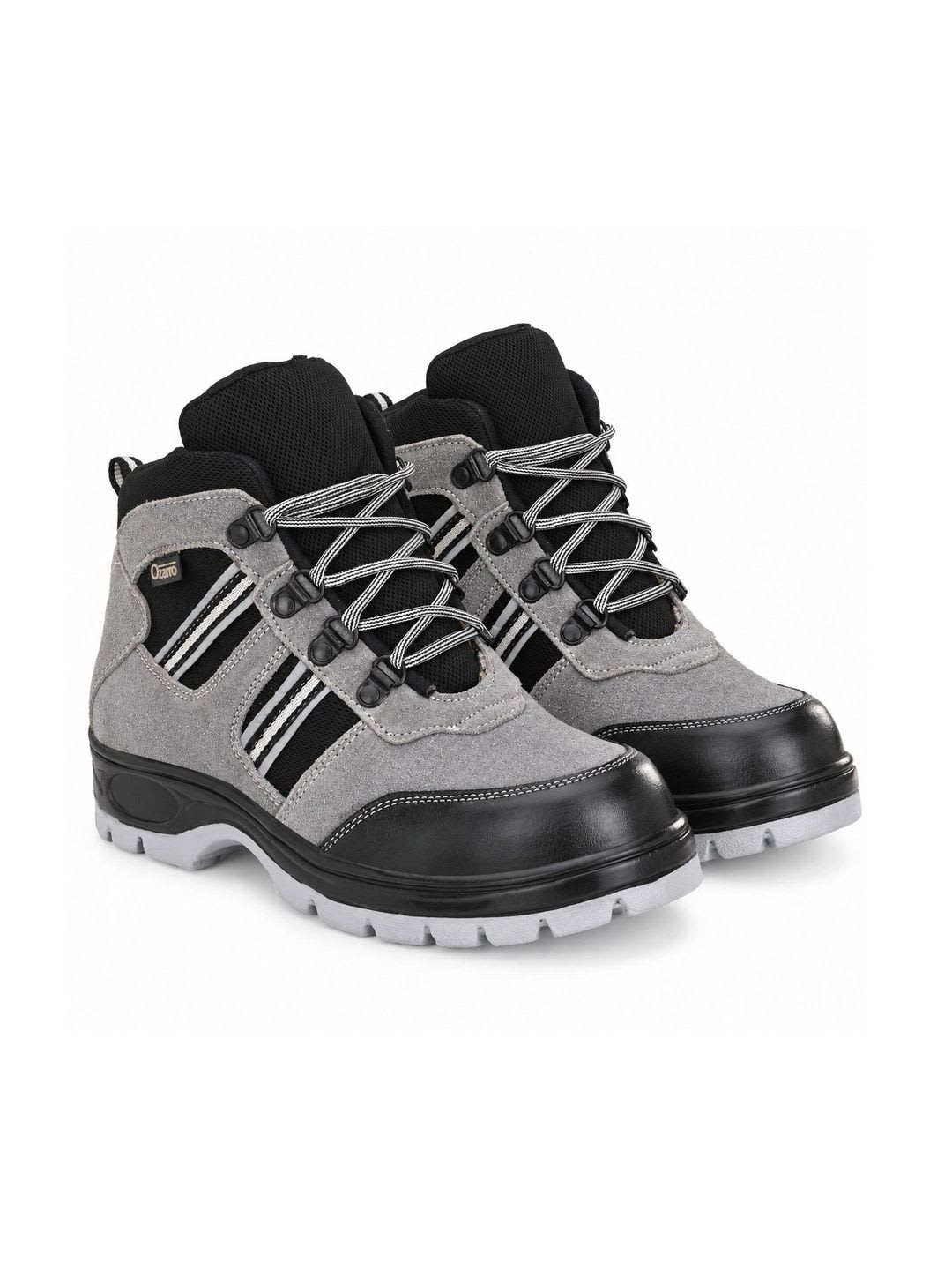 Ozarro Men Colourblocked Leather Trekking Shoes - default view