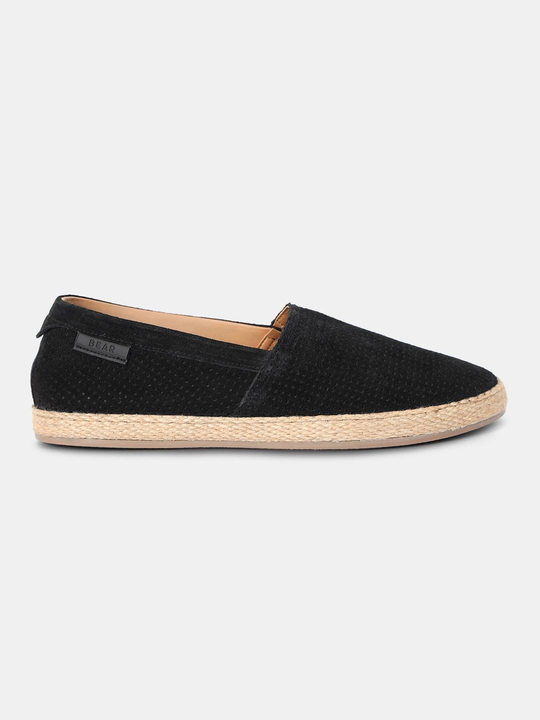 THE BEAR HOUSE Men Perforations Suede Espadrilles - left view
