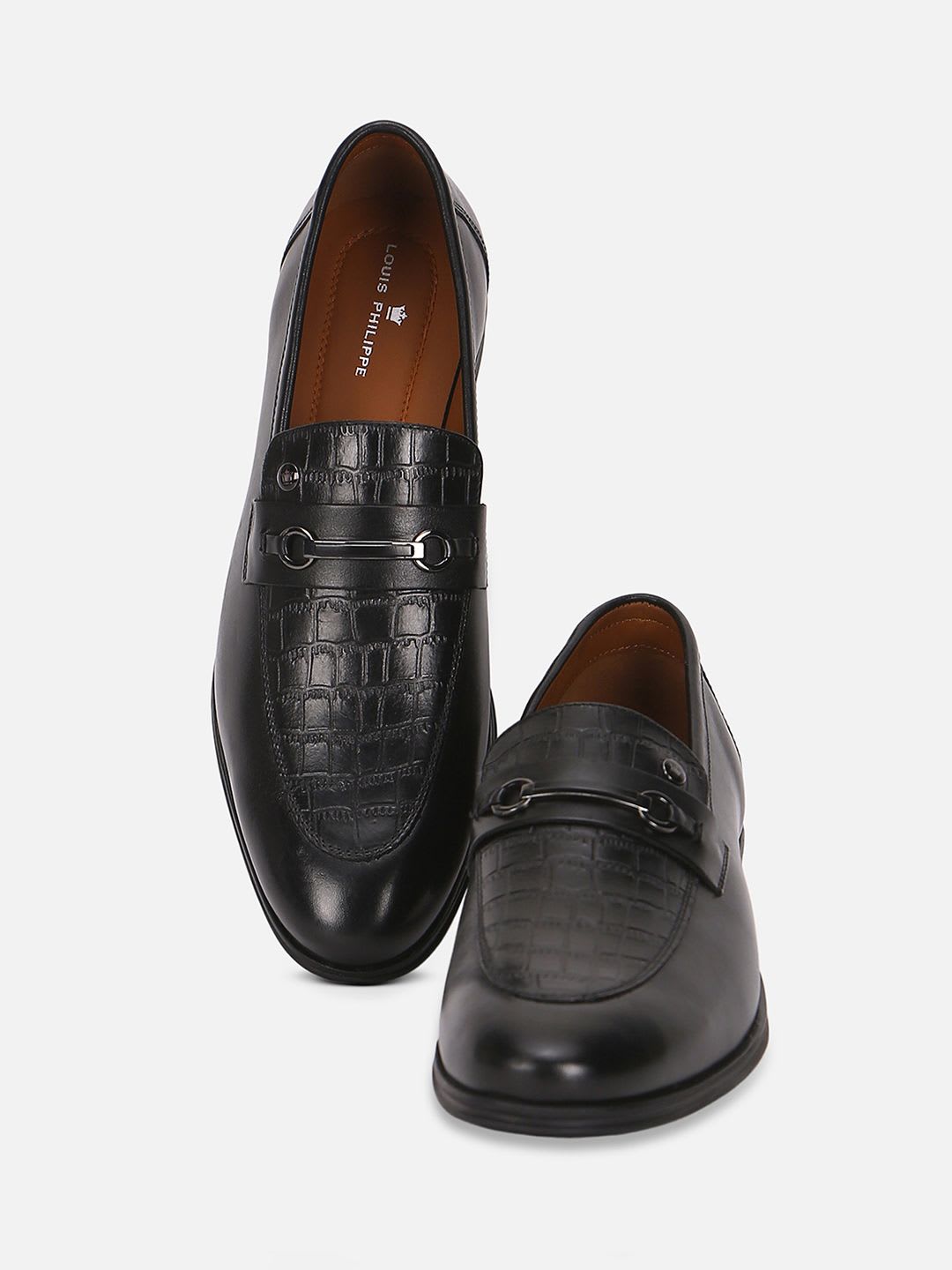 Louis Philippe Men Premium Leather Breathable Anti Slip with Heel Formal Slip-on Shoes - default view