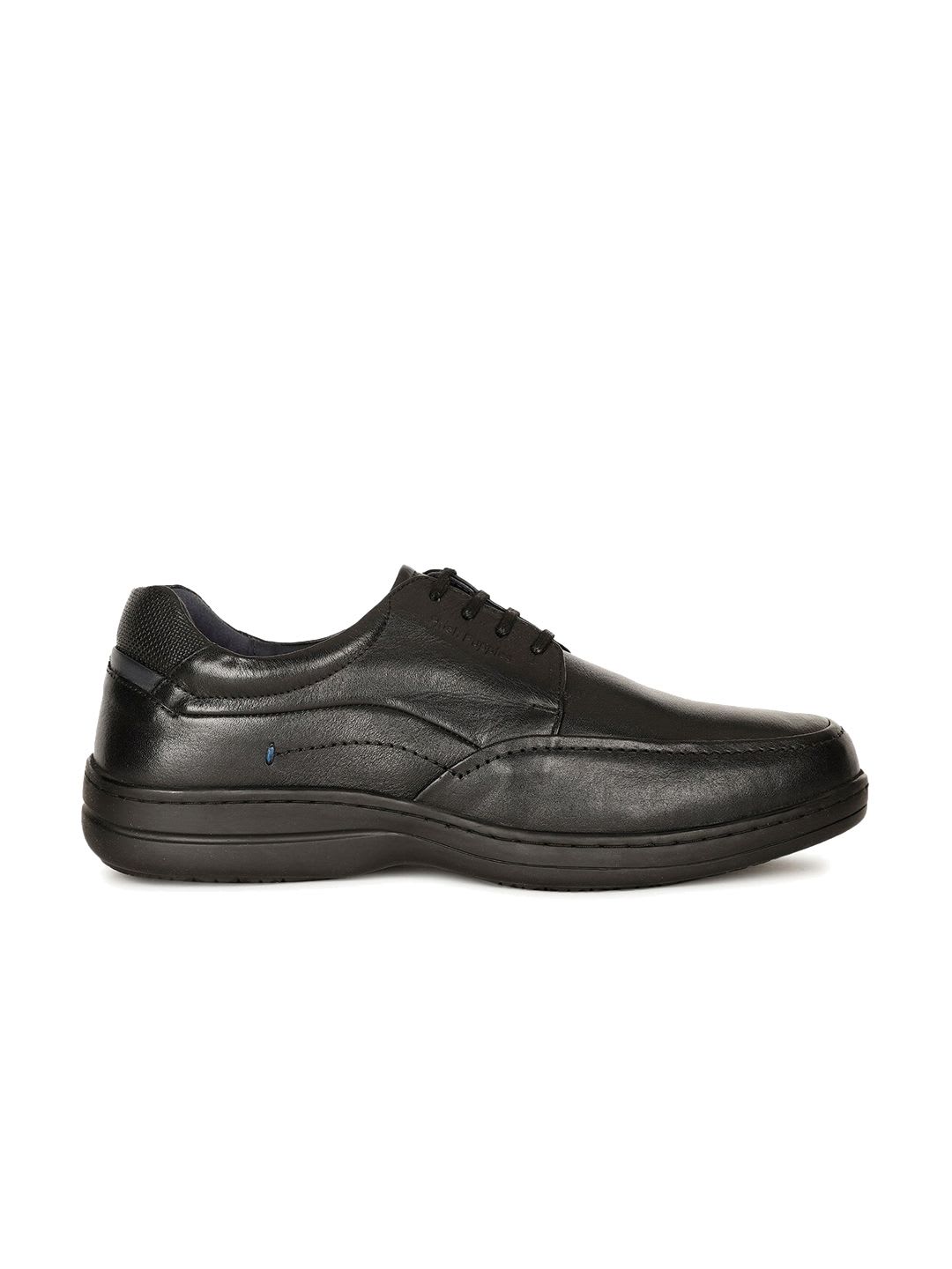 Hush Puppies Men Textured Leather Formal Derbys - back view