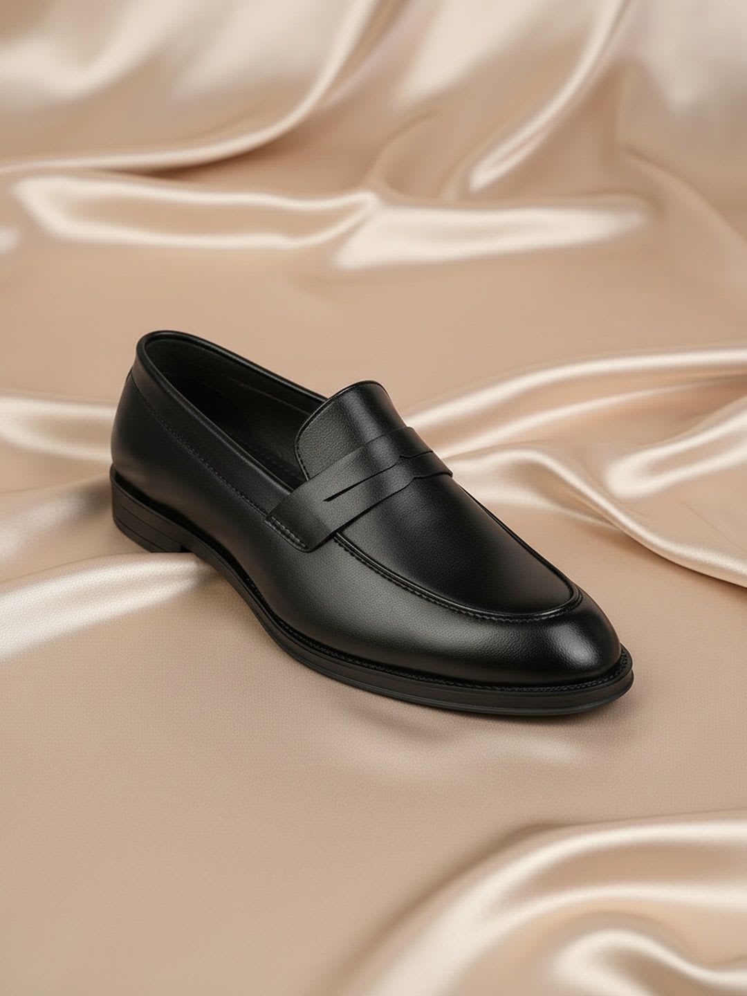 House of Pataudi Men Round Toe Slip-On Formal Shoes - default view