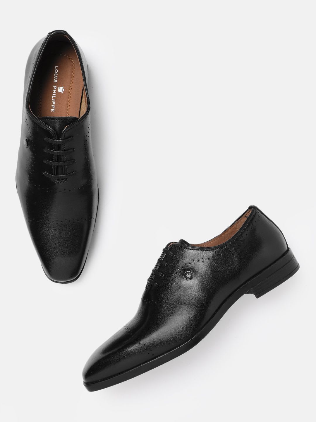 Louis Philippe Men Leather Formal Oxford Shoes - default view
