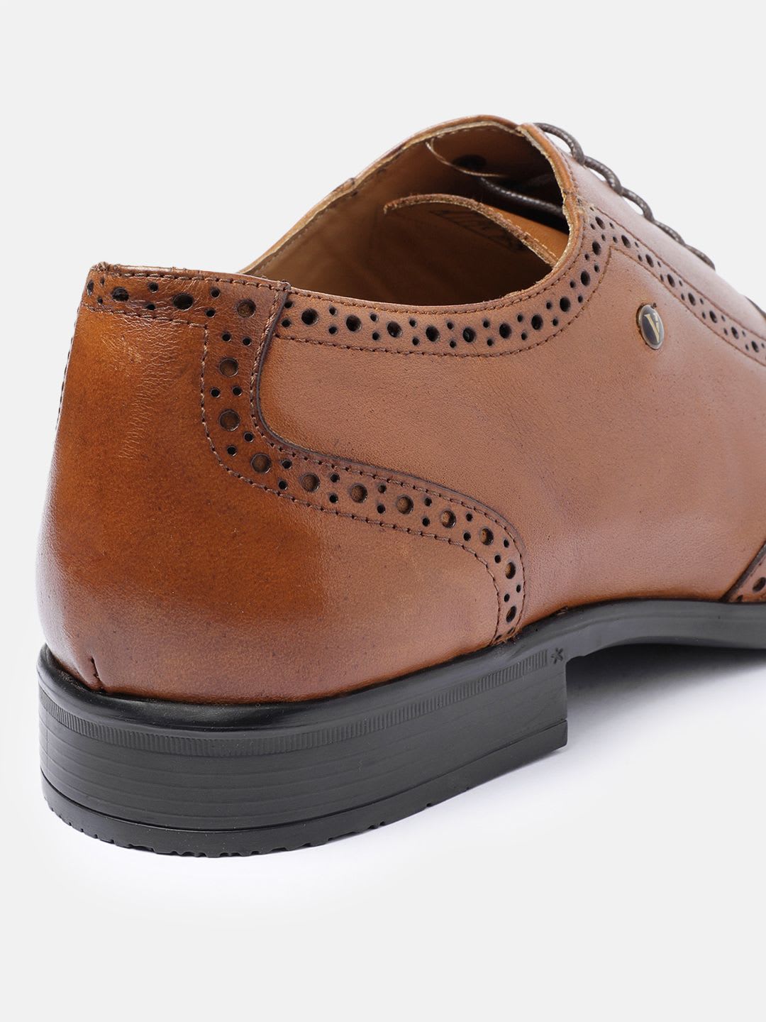 Van Heusen Men Leather Brogues Oxford Round Toe Formal Shoes - right view
