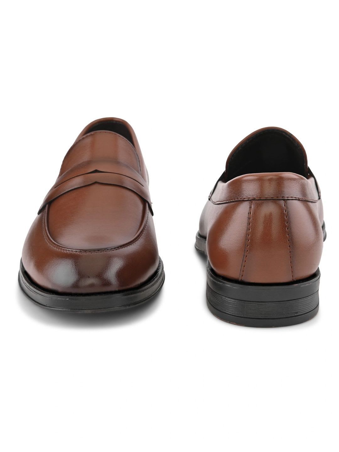 House of Pataudi Men Round Toe Slip-On Loafers Formal Shoes - right view