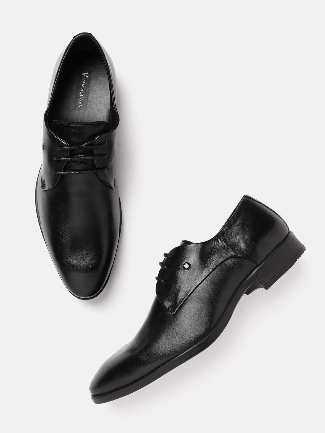Van Heusen Men Leather Derby Round Toe Formal Shoes - default view
