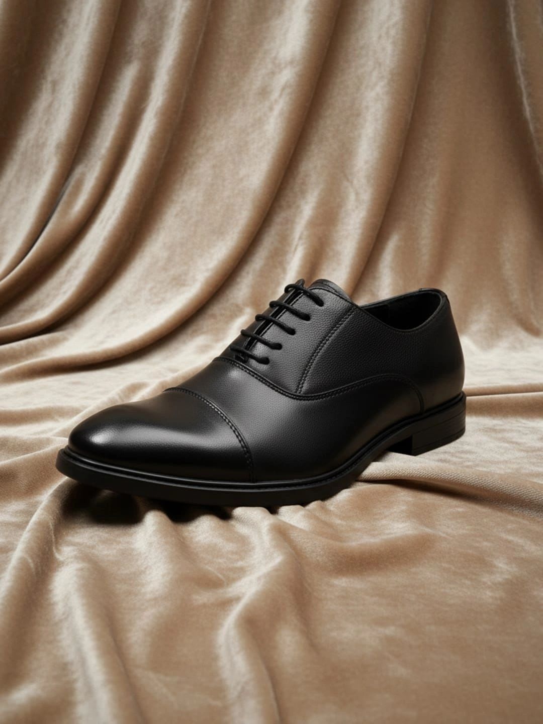 House of Pataudi Men Leather Round Toe Lace-Ups Oxfords Formal Shoes - default view