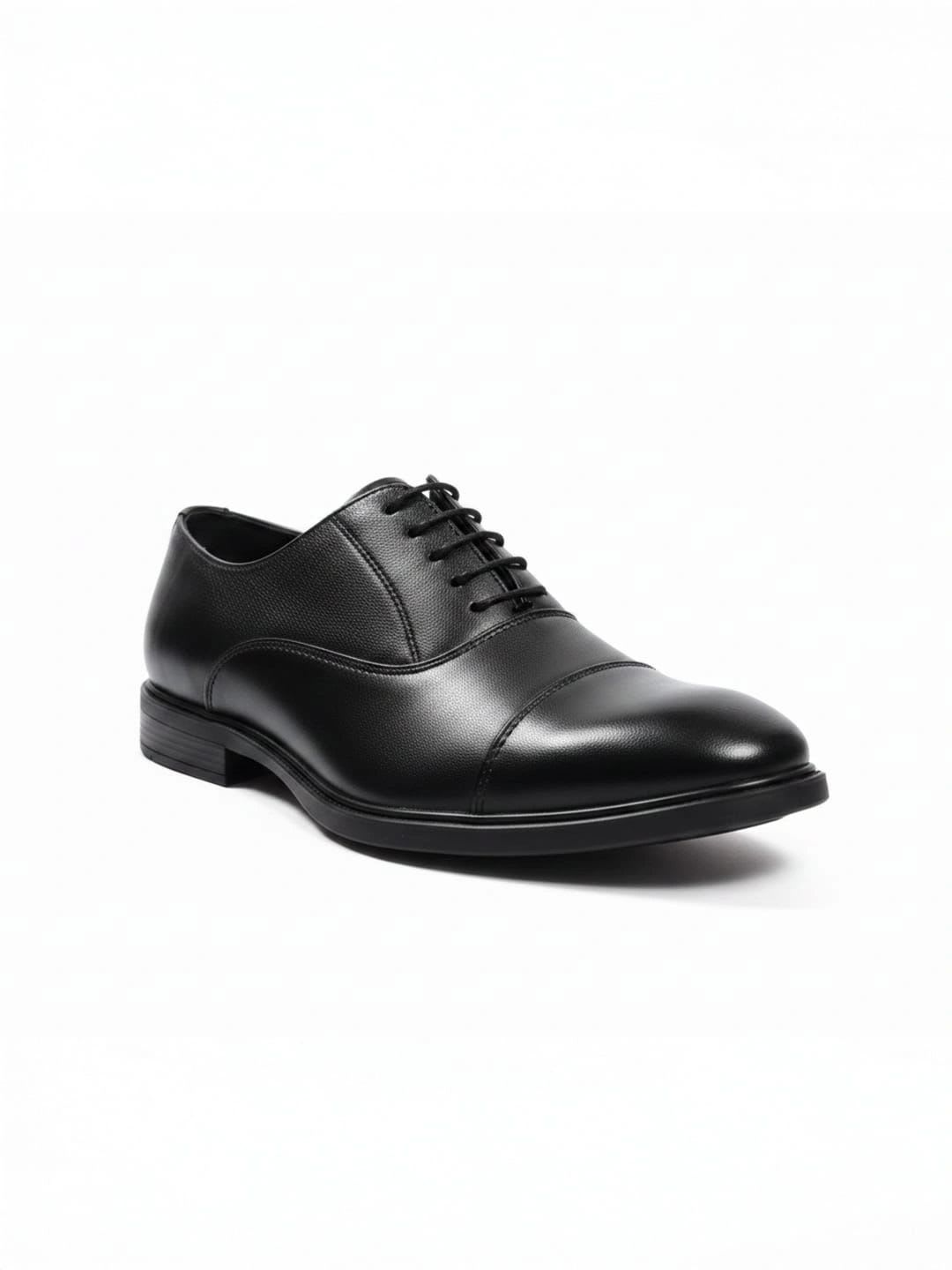 House of Pataudi Men Leather Round Toe Lace-Ups Oxfords Formal Shoes - back view