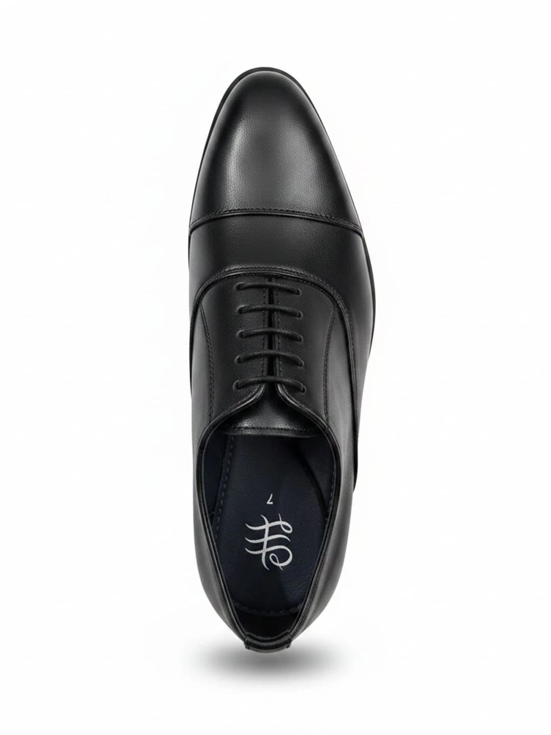 House of Pataudi Men Leather Round Toe Lace-Ups Oxfords Formal Shoes - left view