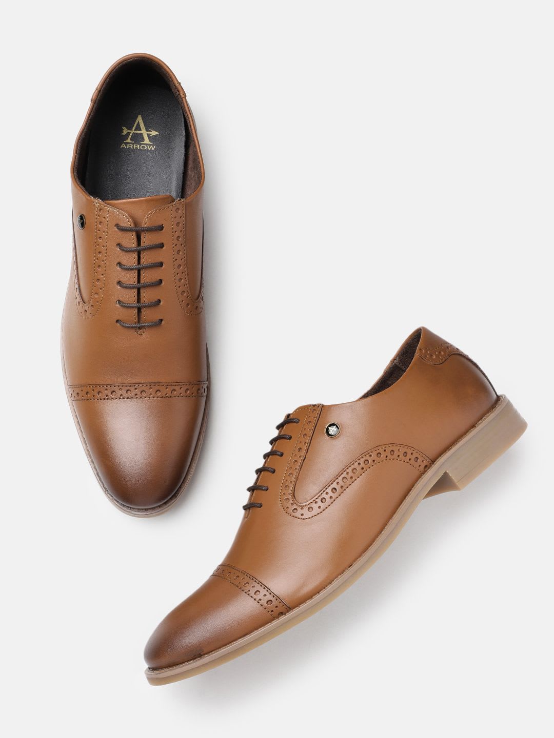 Arrow Men Textured Formal Leather Oxfords - default view