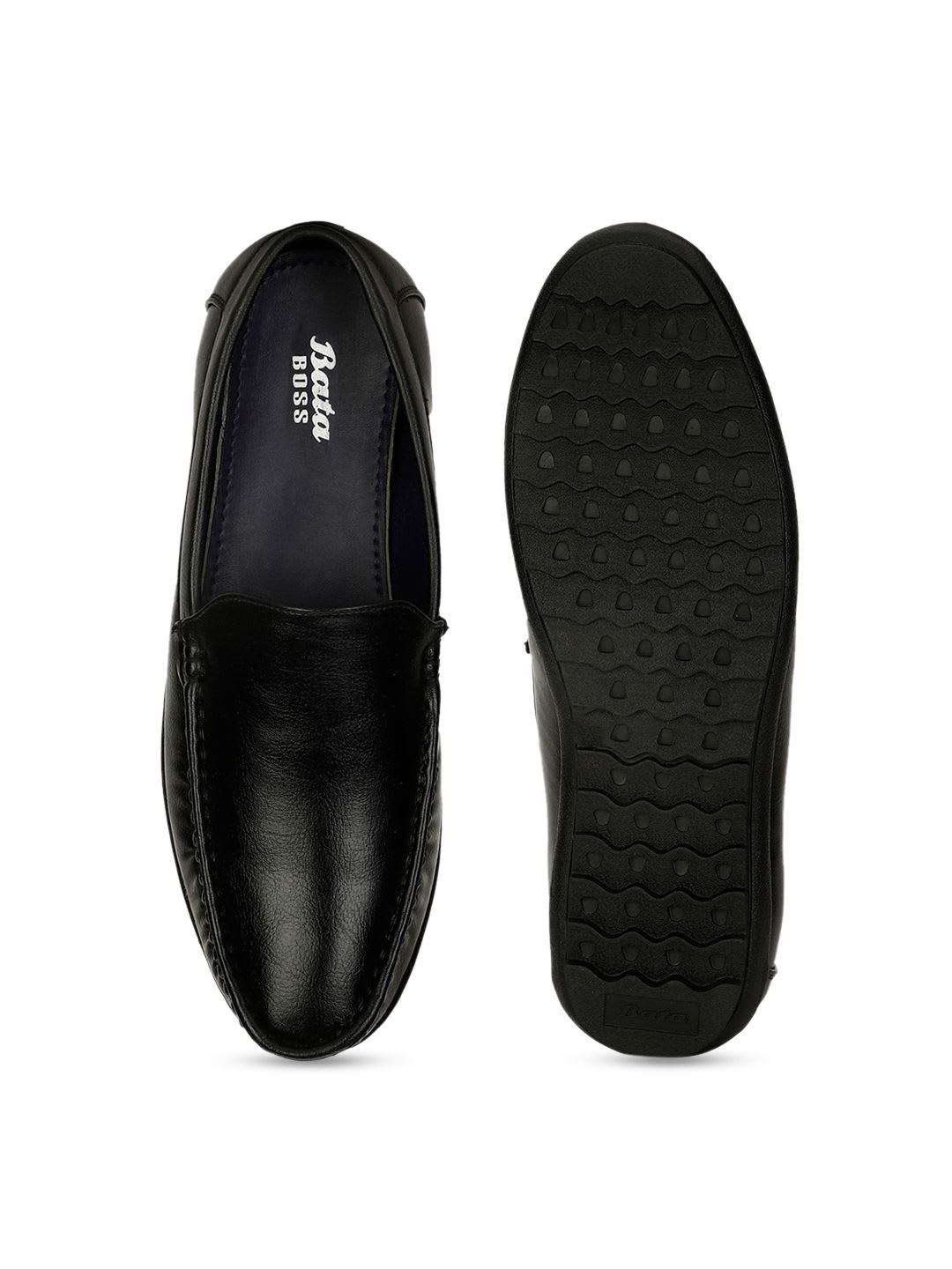 Bata Men Textured Formal Slip-On Loafers - right view