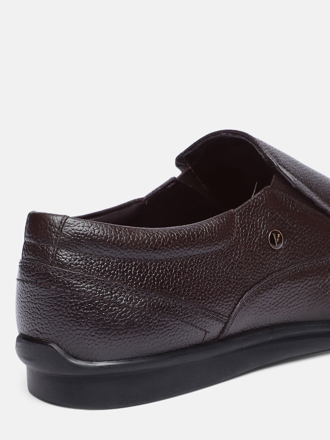 Van Heusen Men Leather Round Toe Slip On Formal Shoes - left view