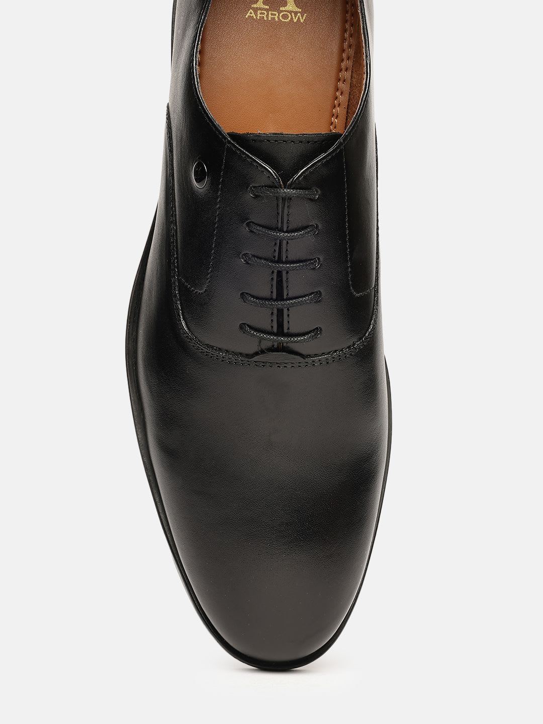 Arrow Men Leather Pointed Toe Lace-Ups Derbys Shoes - left view