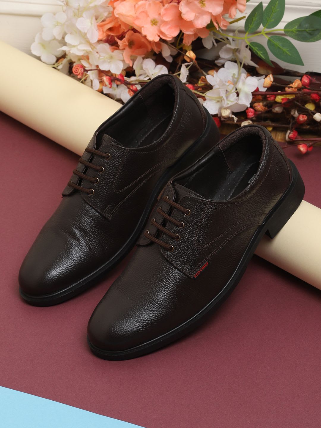 Red Chief Men Brown Genuine Leather Formal Derbys - default view