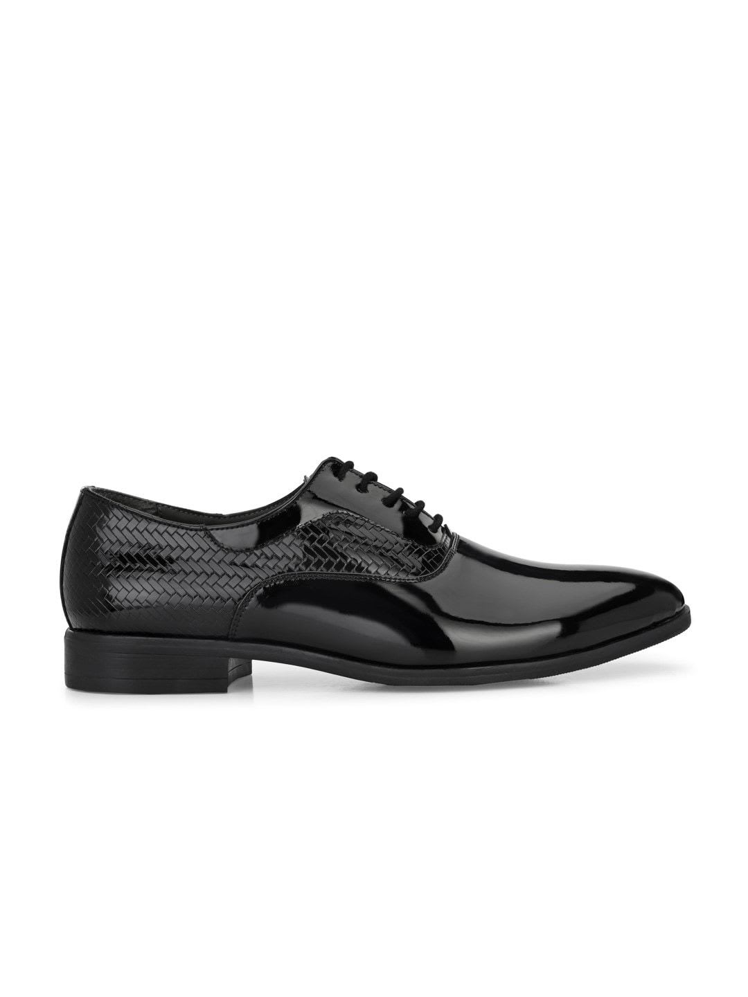 House of Pataudi Men Textured Formal Oxfords - right view