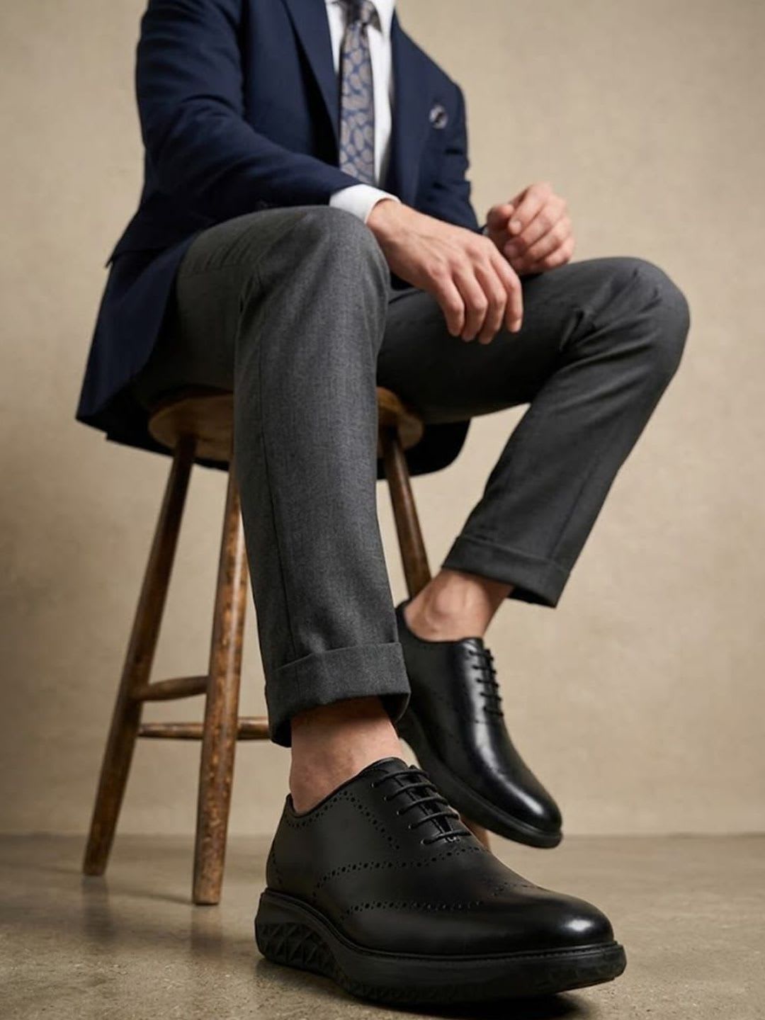 House of Pataudi Men Featherlight Comfortable Shoes - back view