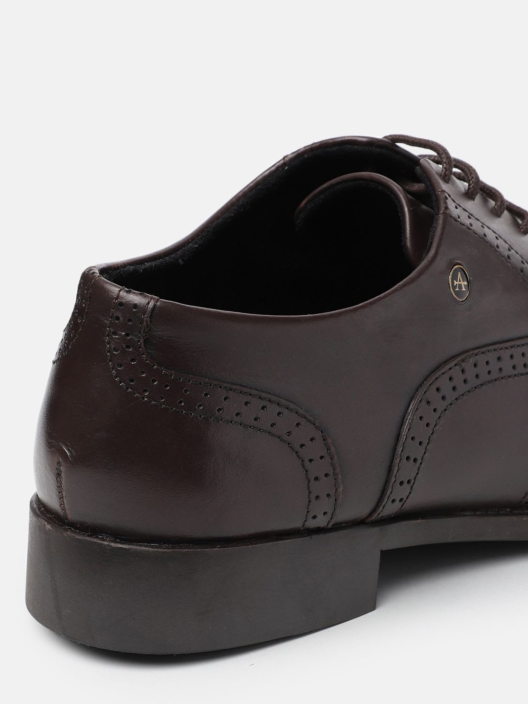 Arrow Men Textured Formal Leather Brogues - right view