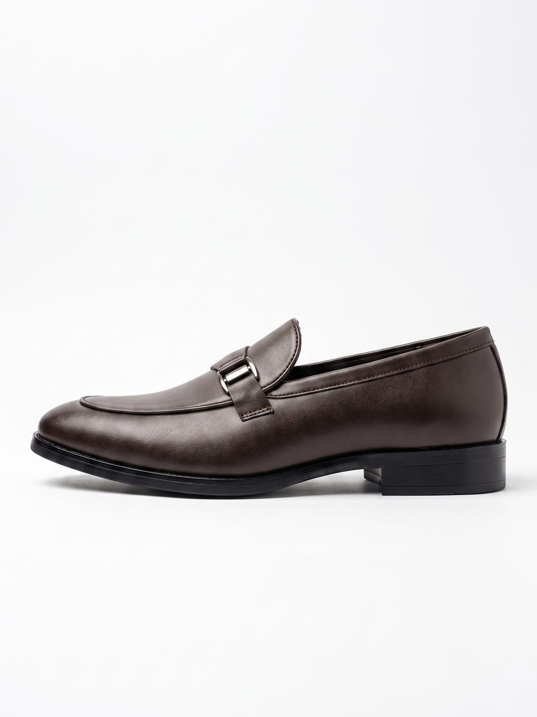 House of Pataudi Men Round Toe Slip-On Loafers Formal Shoes - back view