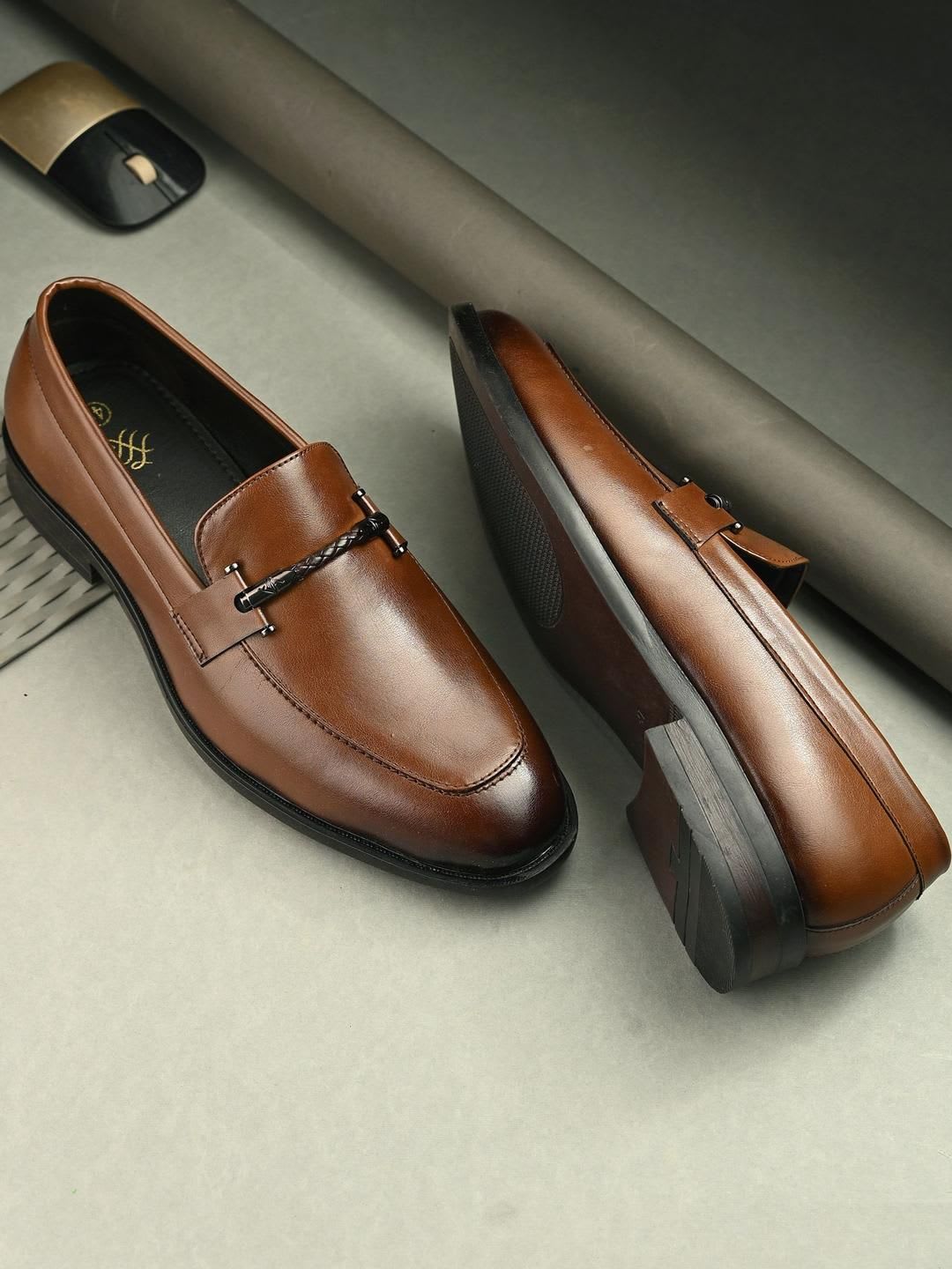 House of Pataudi Men Slip-On Formal Loafers - default view