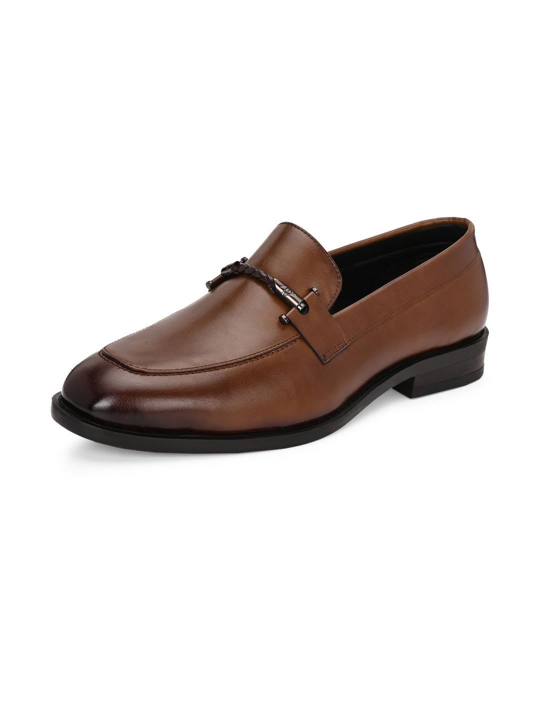 House of Pataudi Men Slip-On Formal Loafers - back view