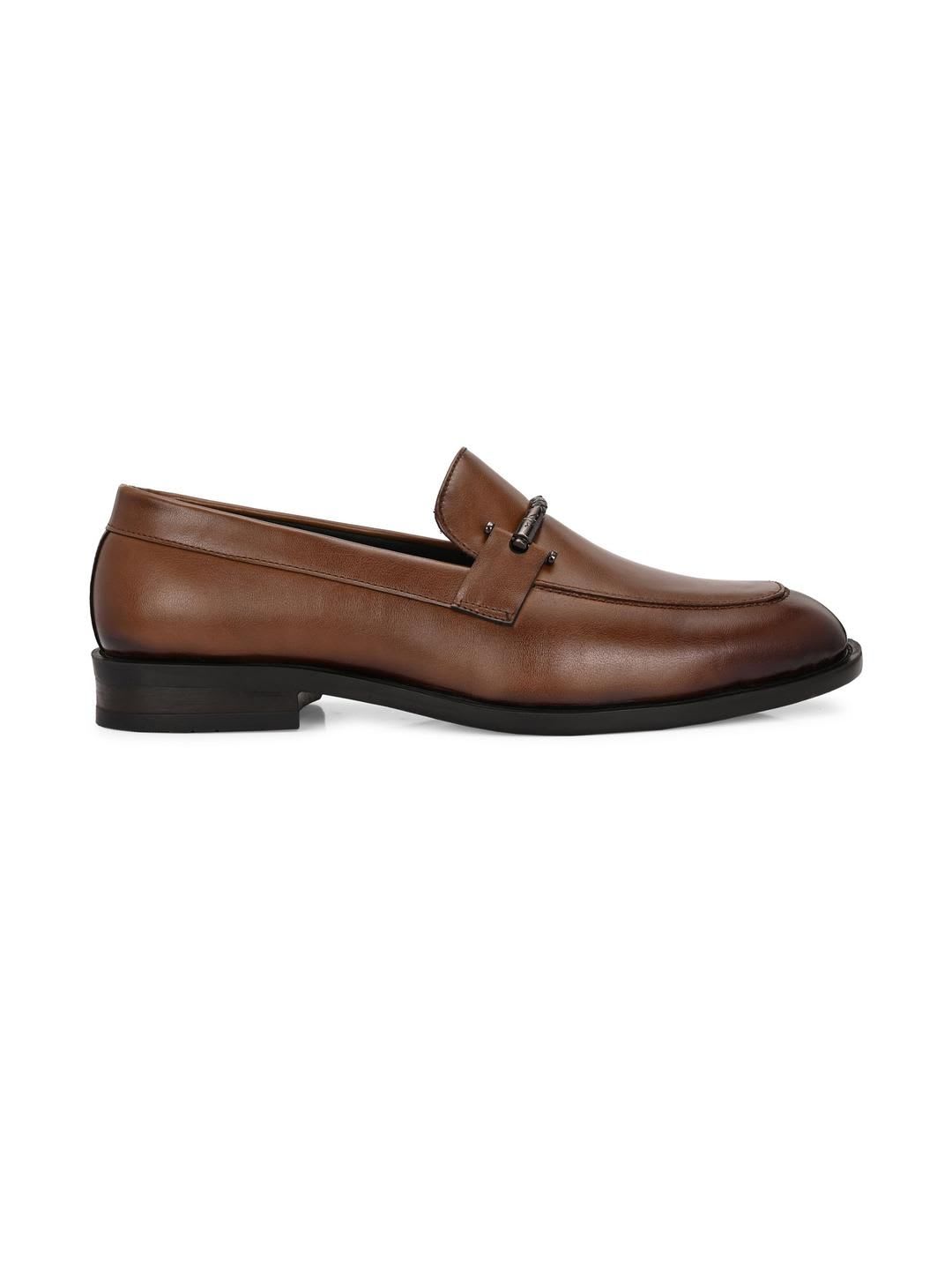 House of Pataudi Men Slip-On Formal Loafers - left view