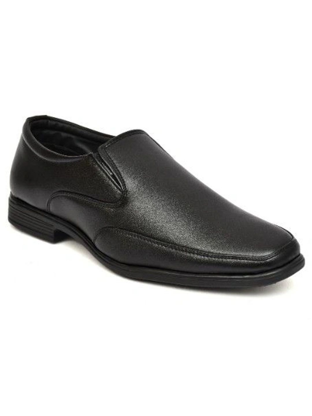 INVICTUS Men Textured Square Toe Formal Slip-On Shoes - back view