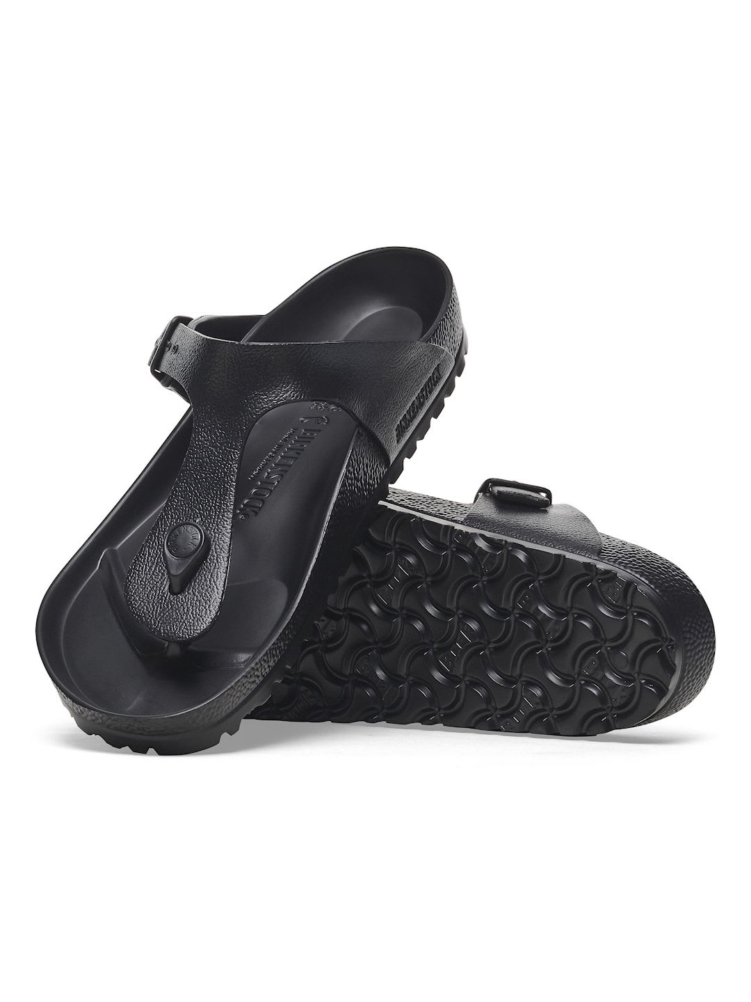 Birkenstock Unisex Black Gizeh Regular Width EVA Sandals - back view