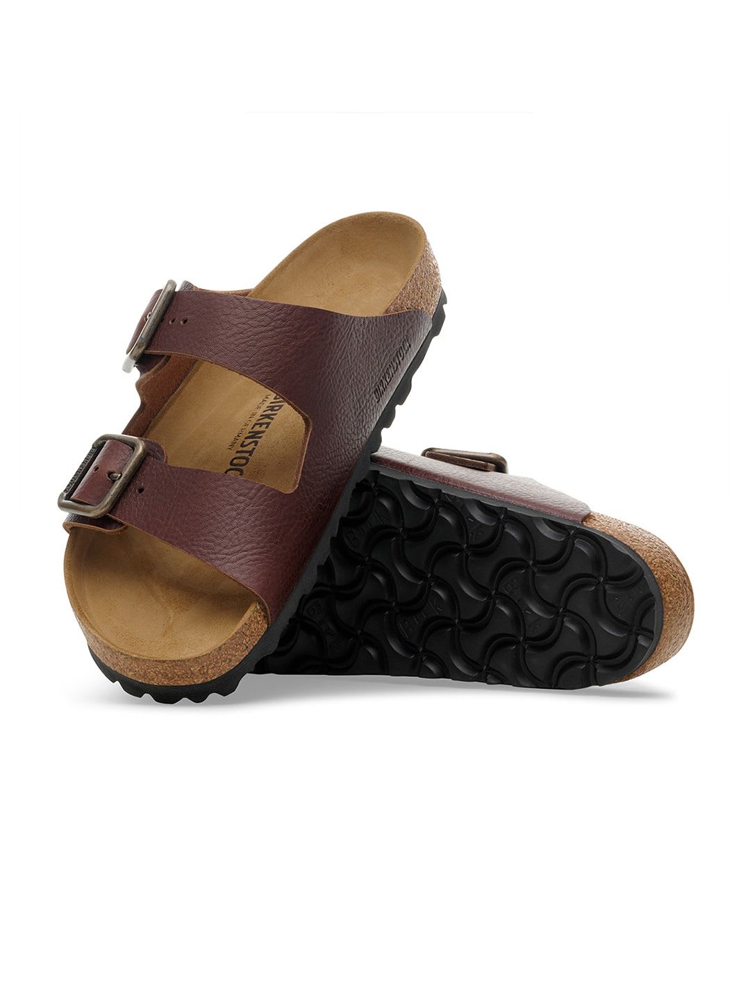 Birkenstock Men Leather Buckle Comfort Sandals - back view