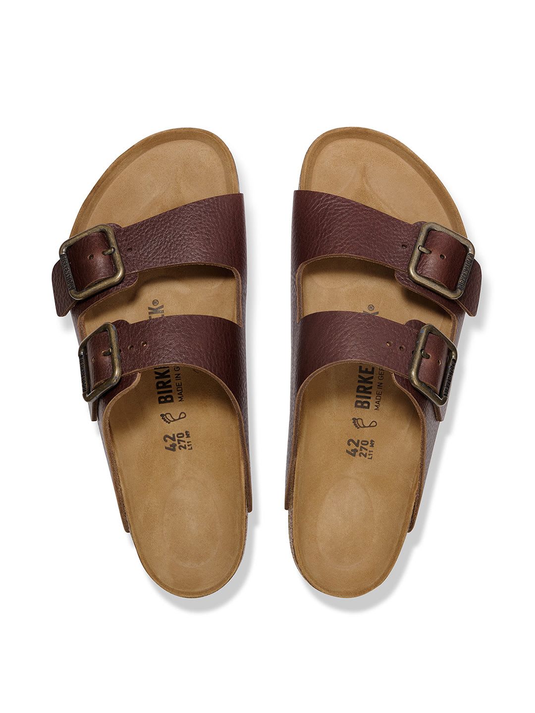 Birkenstock Men Leather Buckle Comfort Sandals - right view