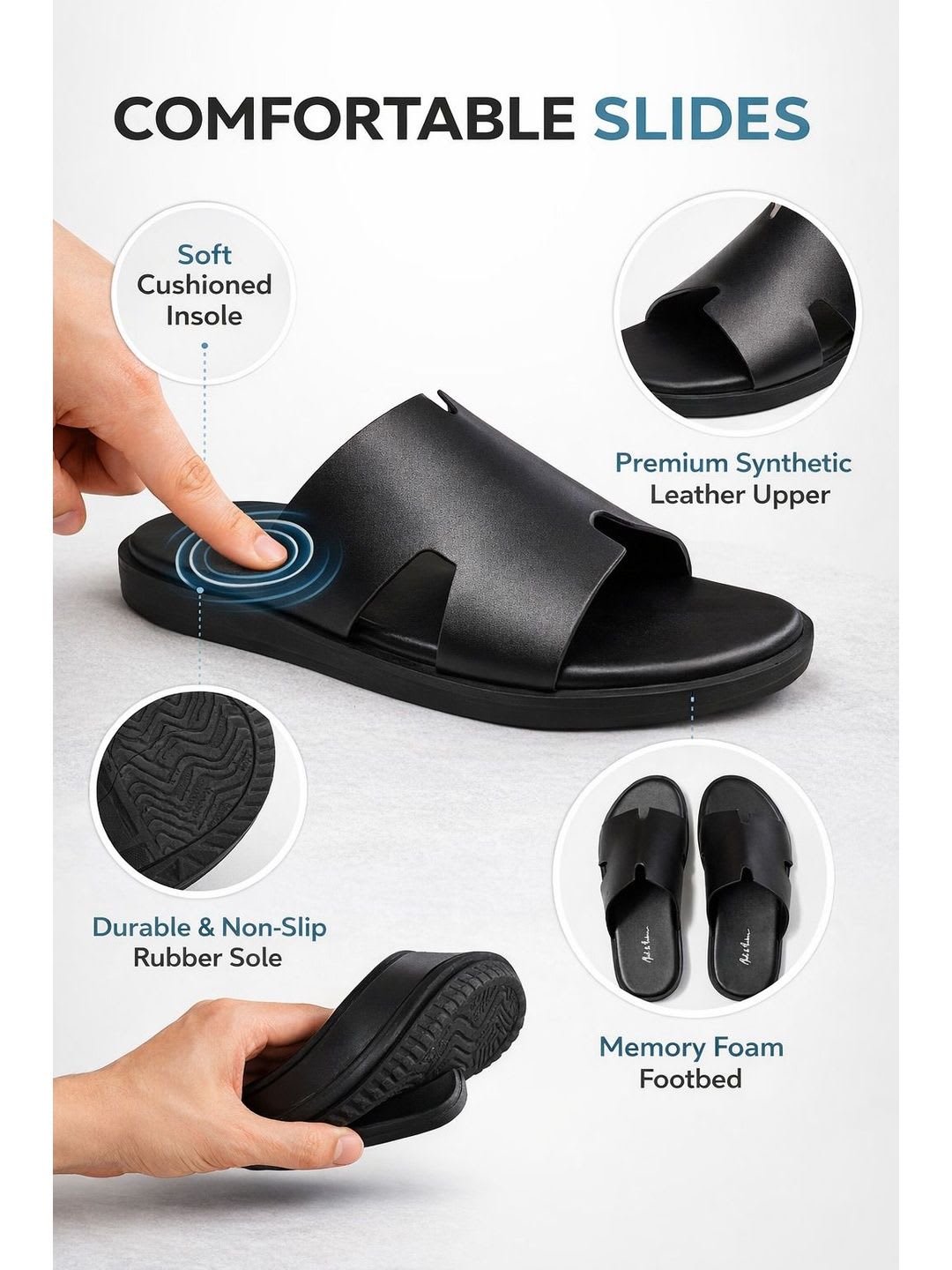 Mast & Harbour Men Comfort Sandals - back view