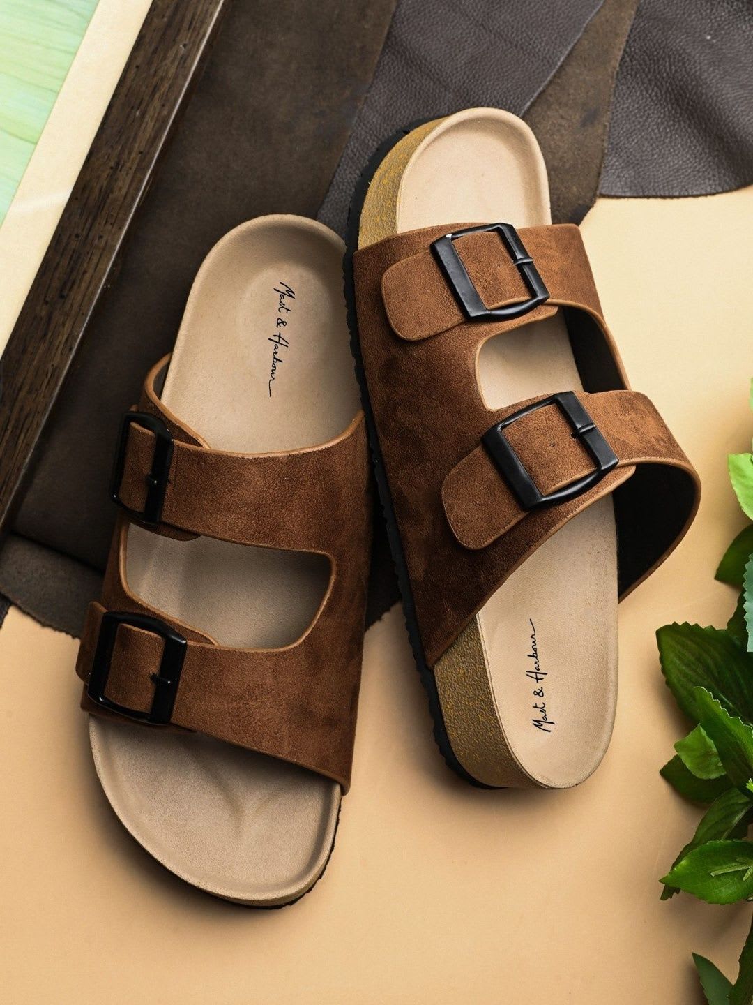 Mast & Harbour Men Suede Comfort Sandals - default view